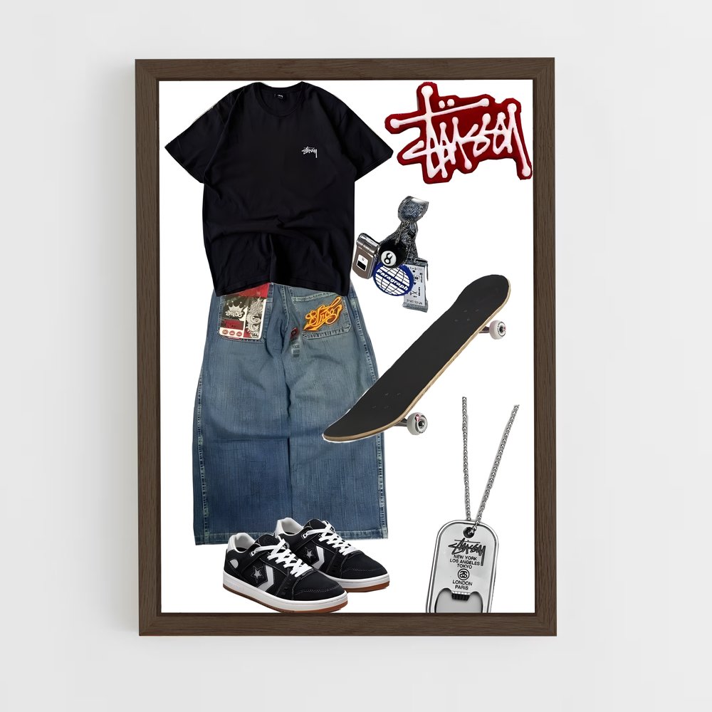 ap-skateboard fashion-9 cadre Bois foncé