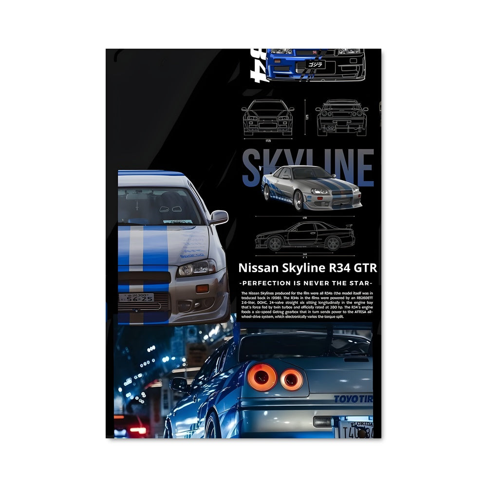 Poster Skyline gt-r r34 78957