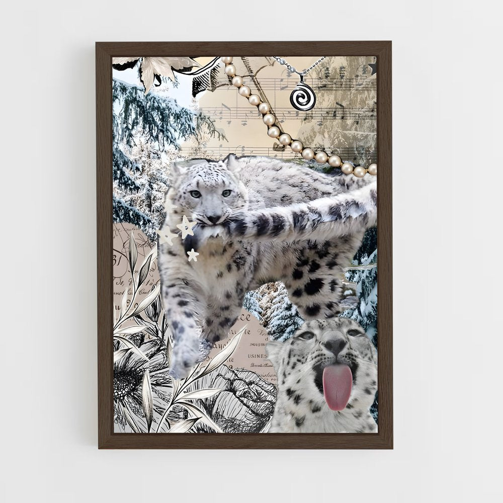 ap-snow leopard-6 cadre Bois foncé