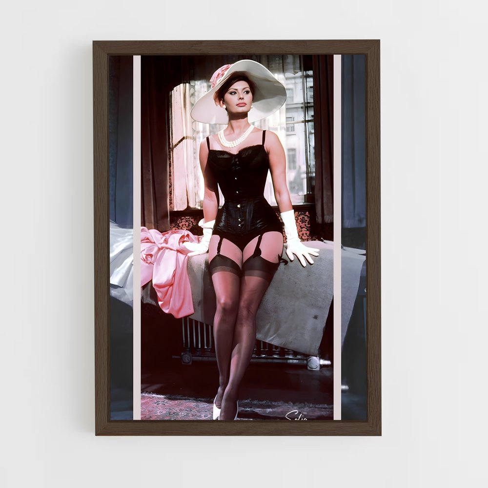 ap-sofia loren-4 cadre Bois foncé