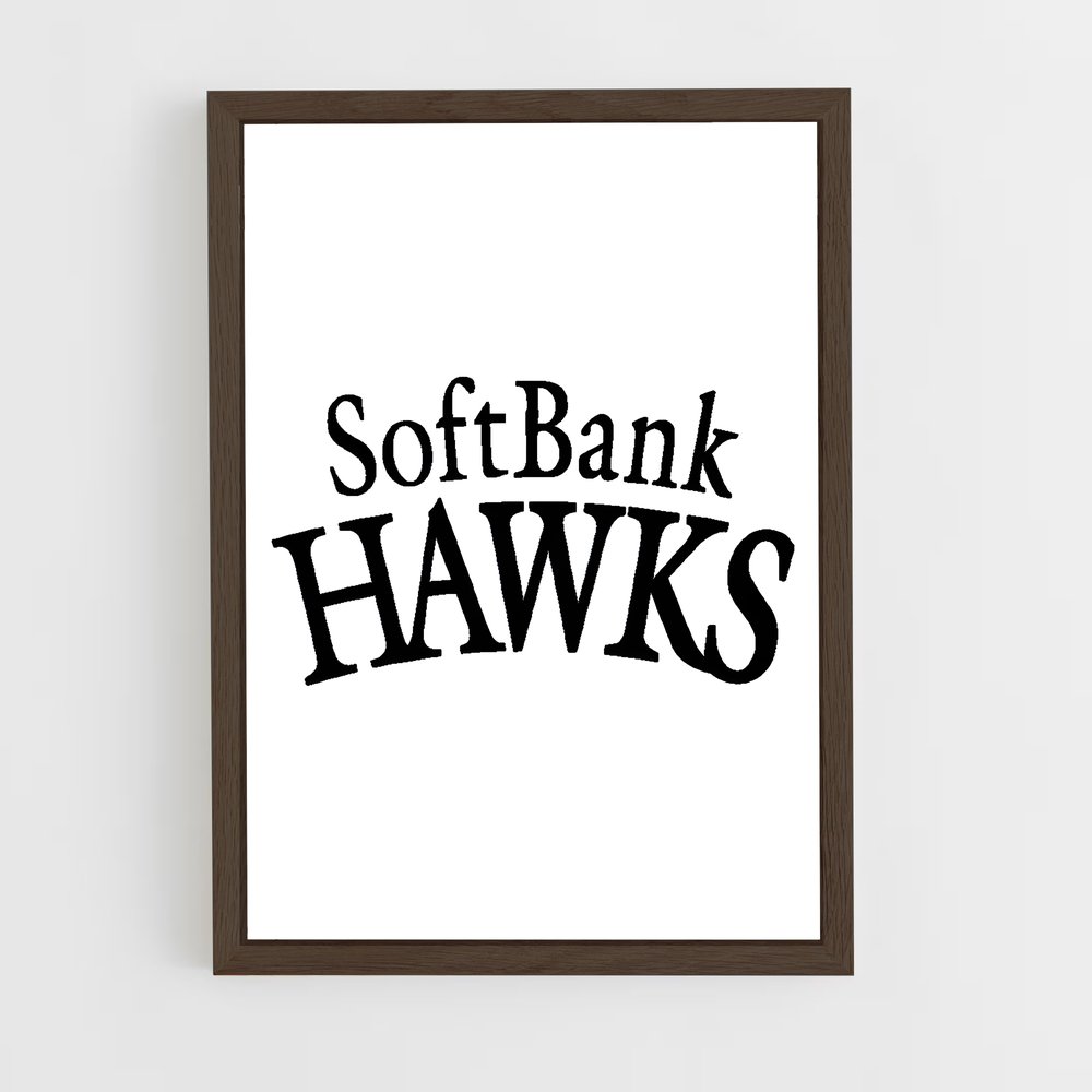 ap-softbank hawks-1 cadre Bois foncé