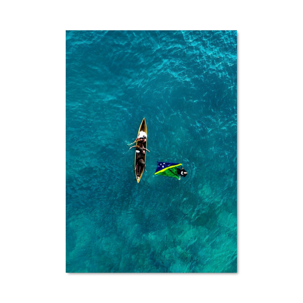 Poster Canoë des Mers Solomons