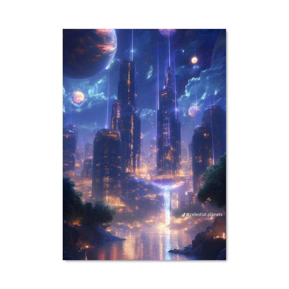 Poster Skyline Galactique
