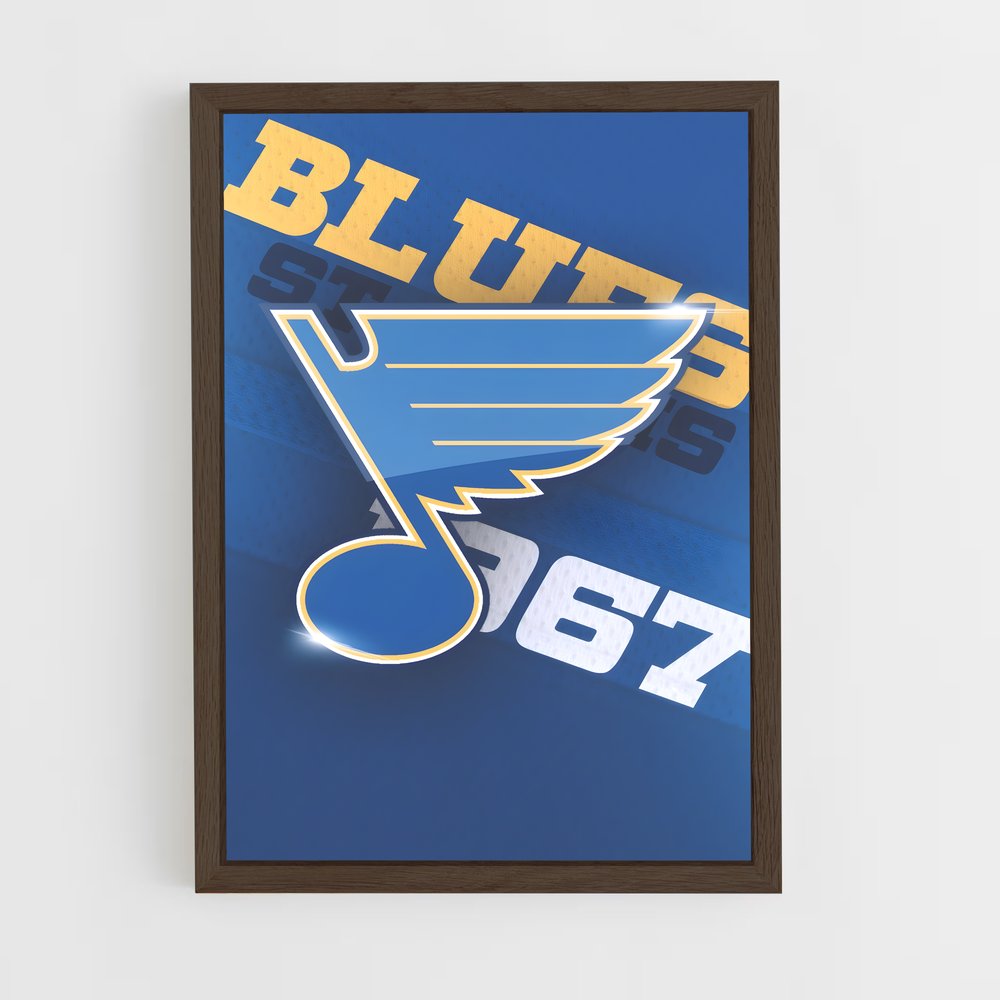 ap-st. louis blues-6 cadre Bois foncé