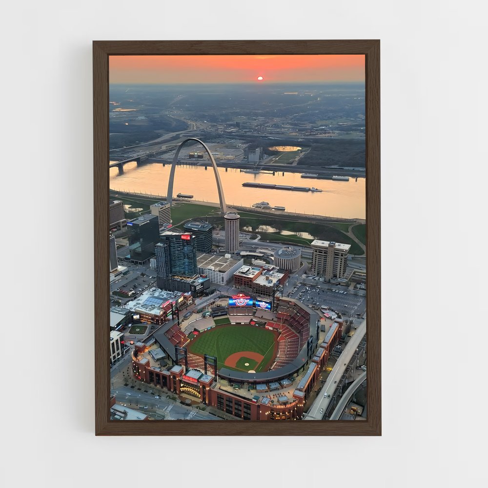 ap-st. louis cardinals-7 cadre Bois foncé