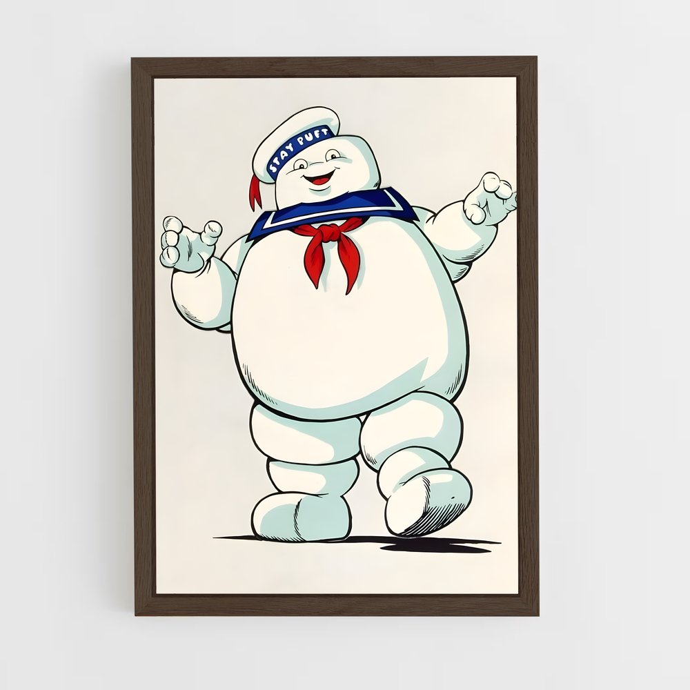 ap-stay puft marshmallow man-2 cadre Bois foncé