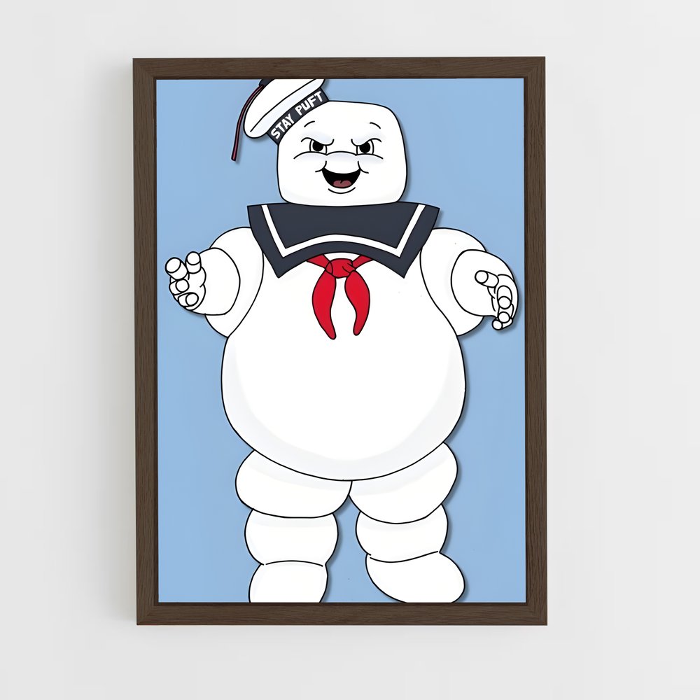 ap-stay puft marshmallow man-3 cadre Bois foncé