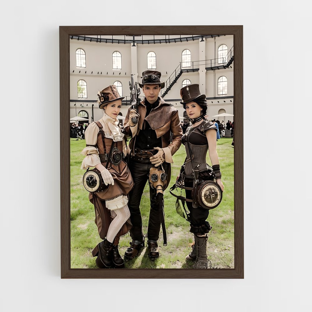 ap-steam punk-4 cadre Bois foncé