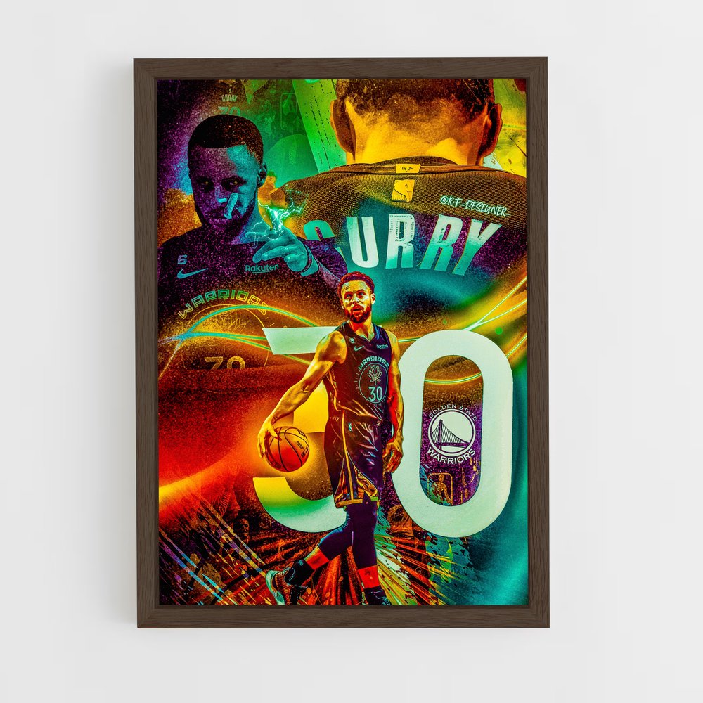 ap-stephen curry-11 cadre Bois foncé