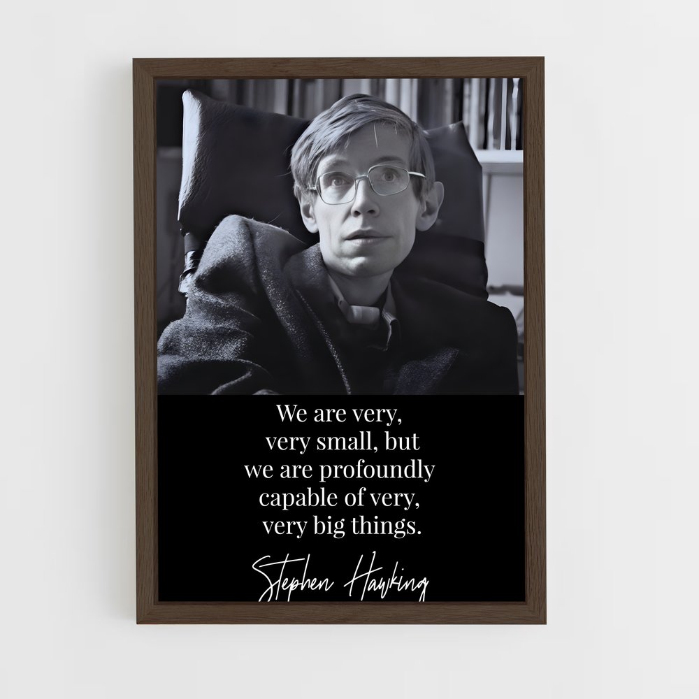 ap-stephen hawking-6 cadre Bois foncé