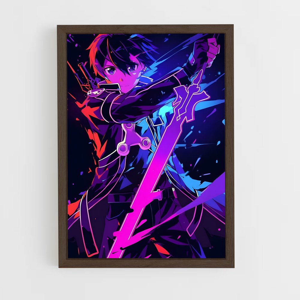 ap-sword art online-19 cadre Bois foncé