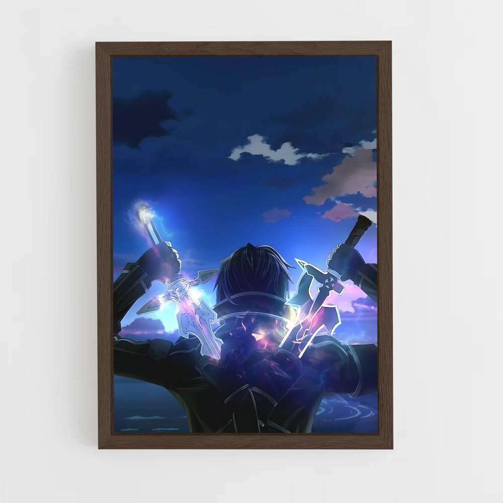 ap-sword art online-7 cadre Bois foncé