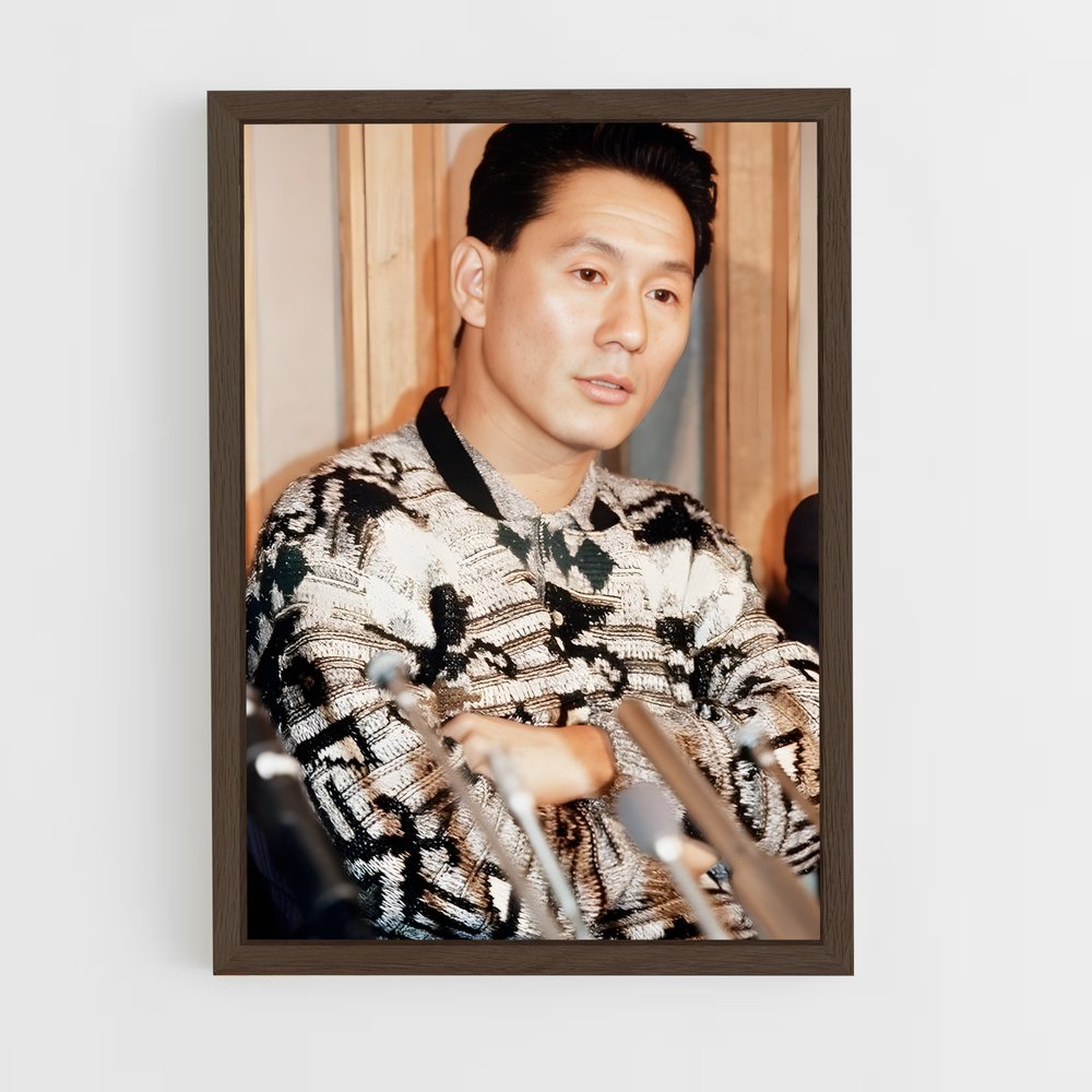 ap-takeshi kitano-4 cadre Bois foncé