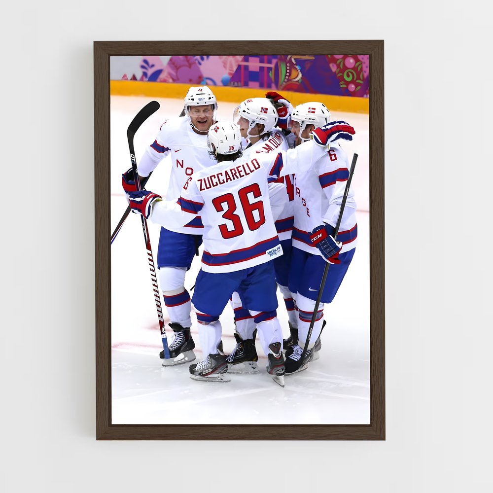 ap-team norway hockey-1 cadre Bois foncé