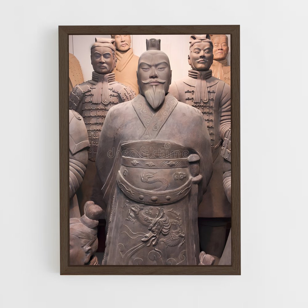ap-terracotta army-15 cadre Bois foncé