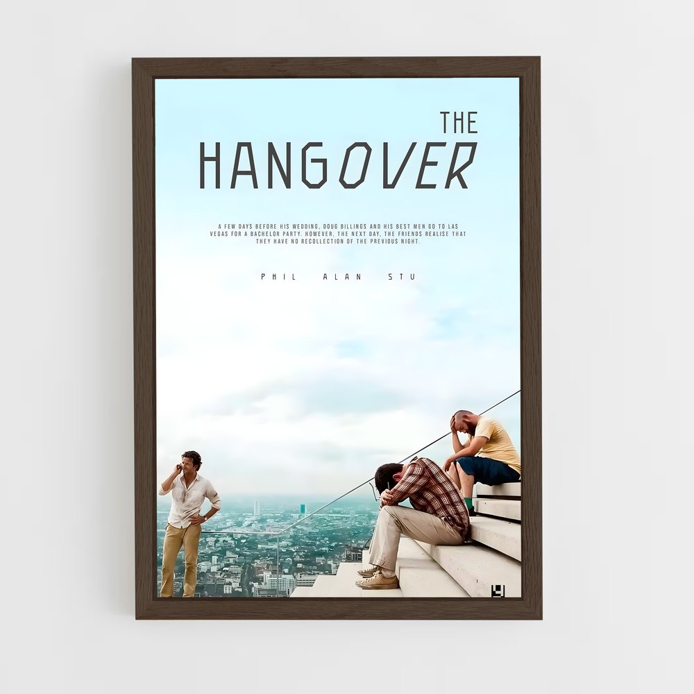ap-the hangover-3 cadre Bois foncé