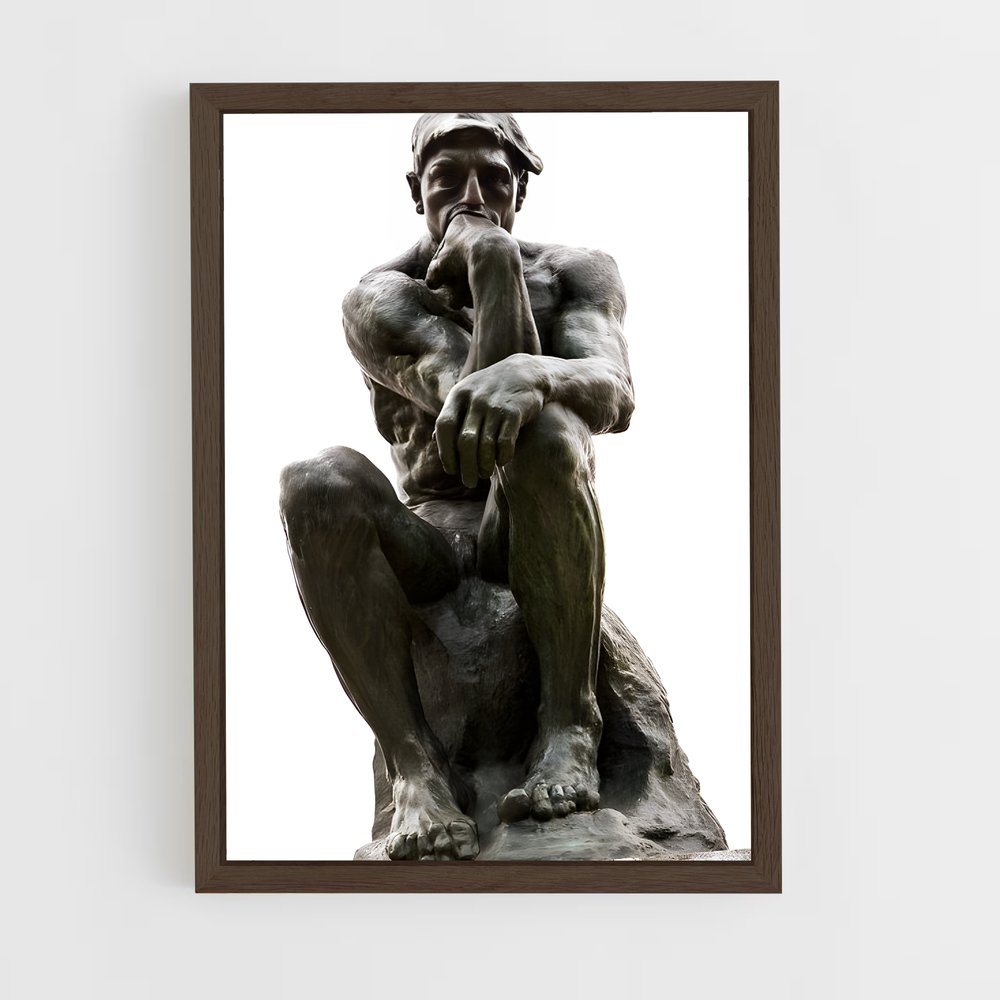 ap-the thinker rodin-3 cadre Bois foncé