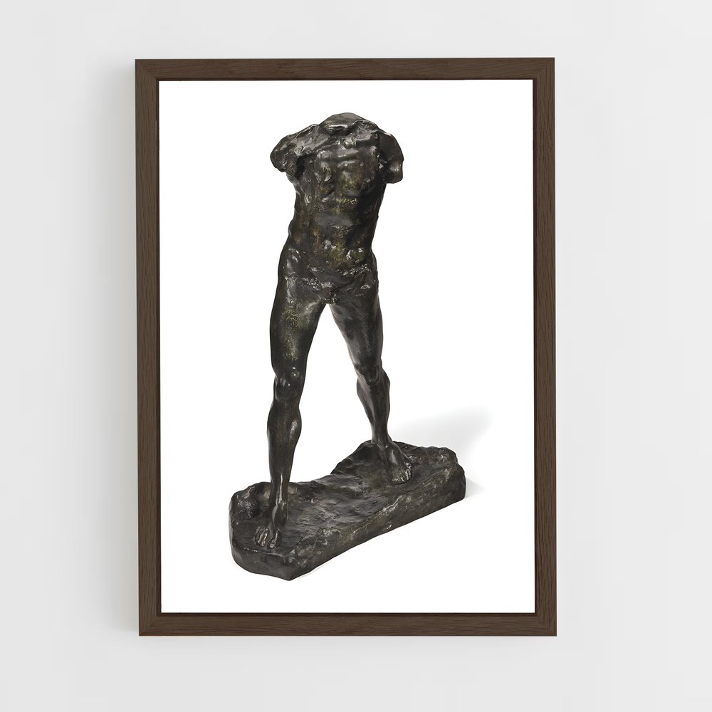 ap-the walking man rodin-1 cadre Bois foncé