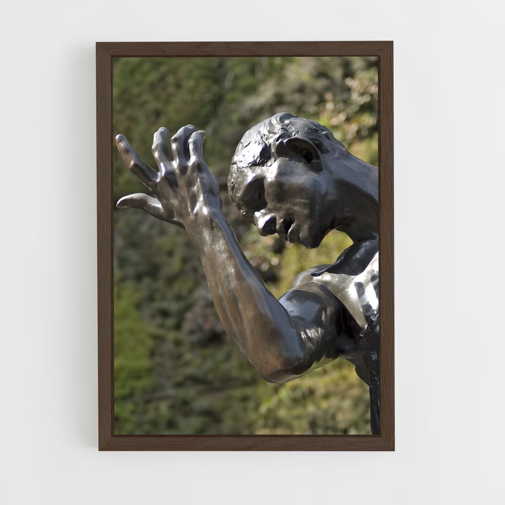 ap-the walking man rodin-4 cadre Bois foncé