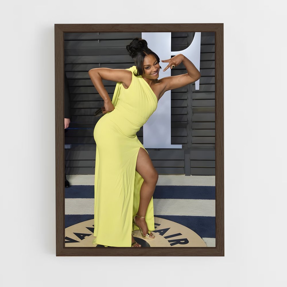 ap-tiffany haddish-10 cadre Bois foncé