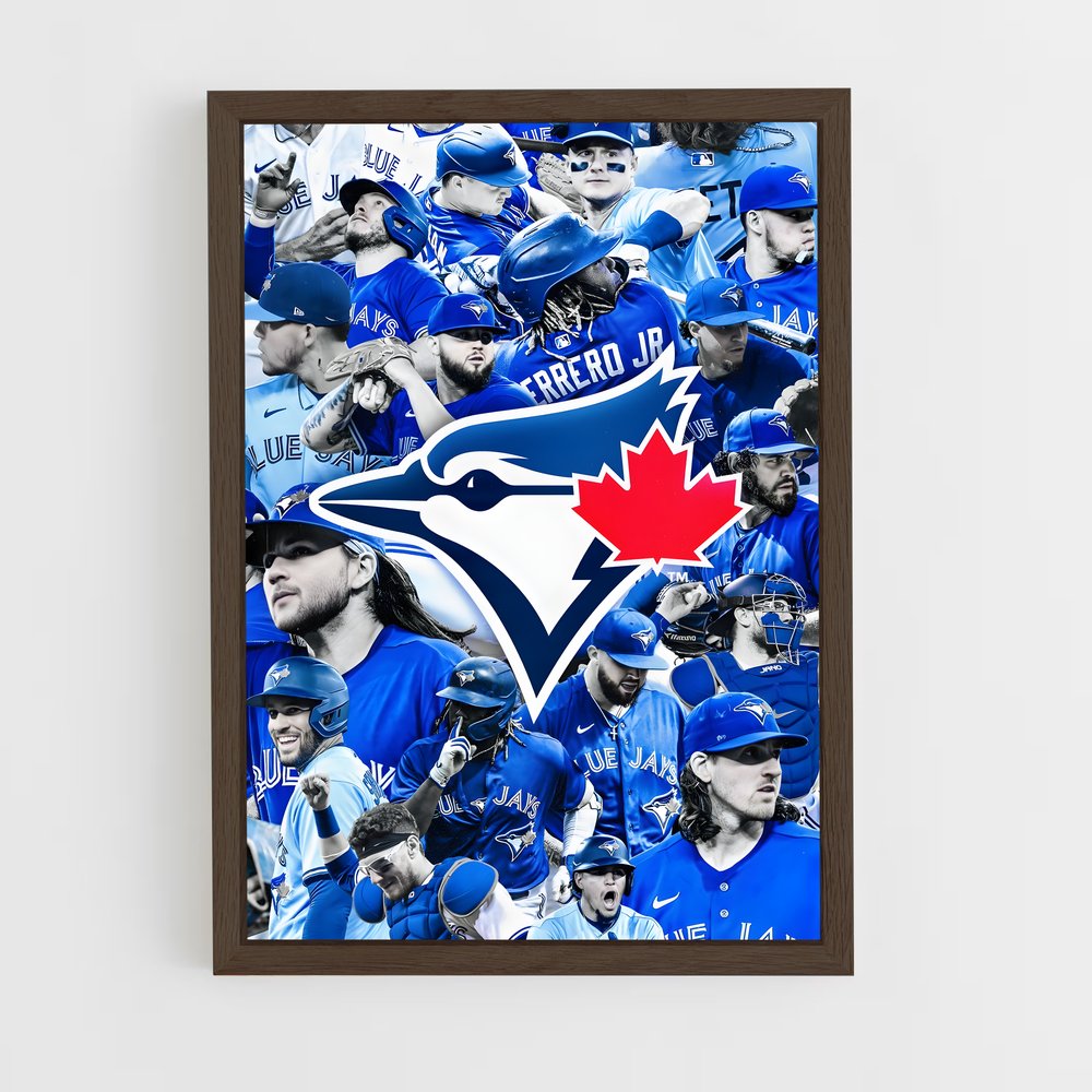 ap-toronto blue jays-1 cadre Bois foncé