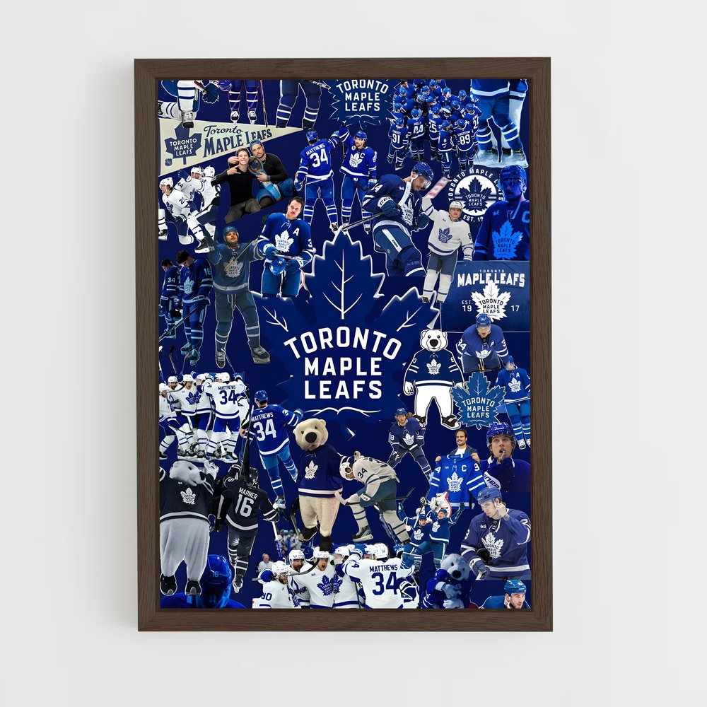 ap-toronto maple leafs-1 cadre Bois foncé
