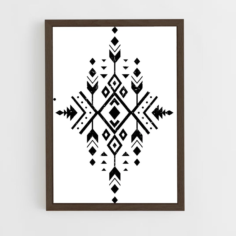 ap-tribal patterns-3 cadre Bois foncé