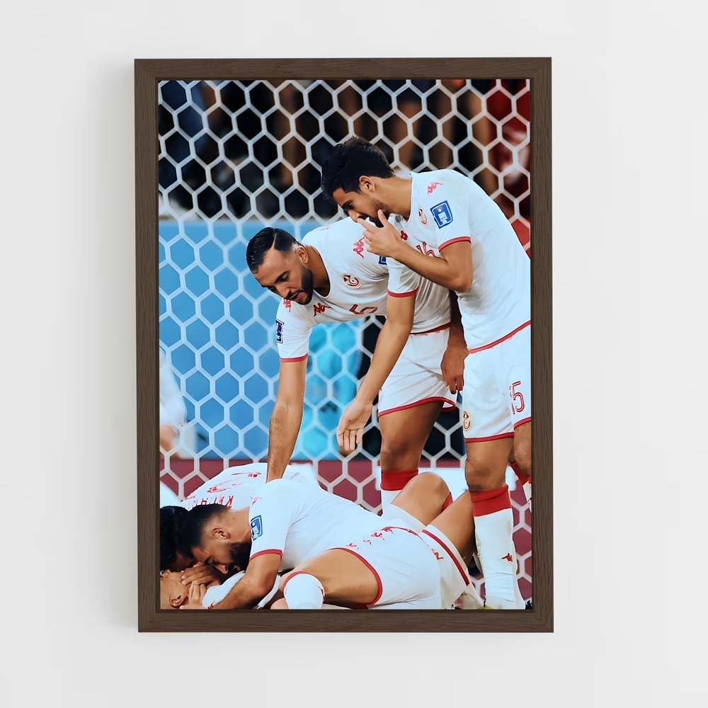 ap-tunisia national football team-4 cadre Bois foncé