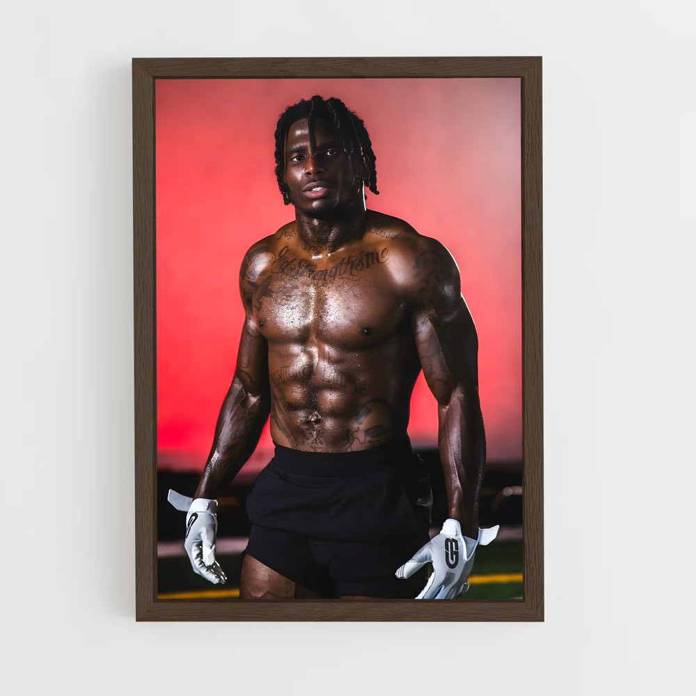ap-tyreek hill-1 cadre Bois foncé