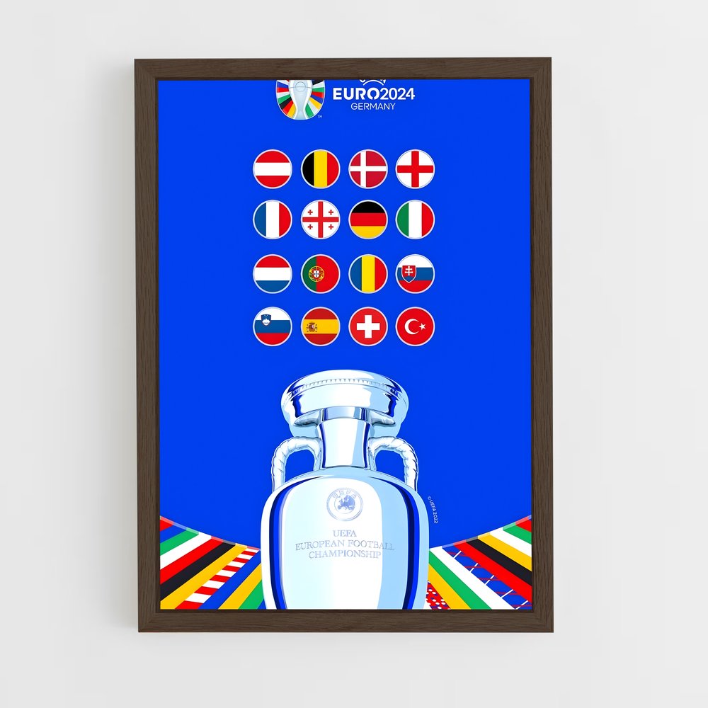 ap-uefa european championship-2 cadre Bois foncé