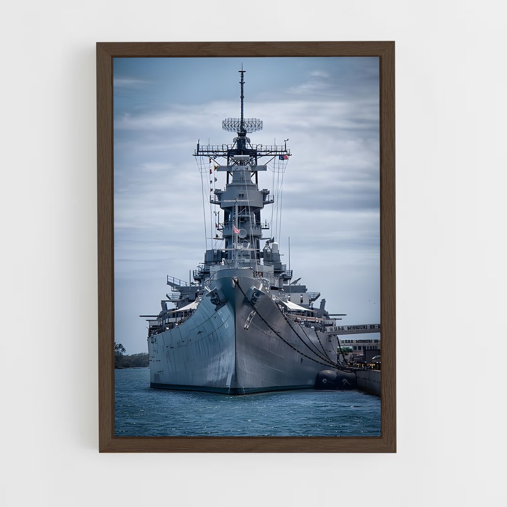 ap-uss missouri-4 cadre Bois foncé