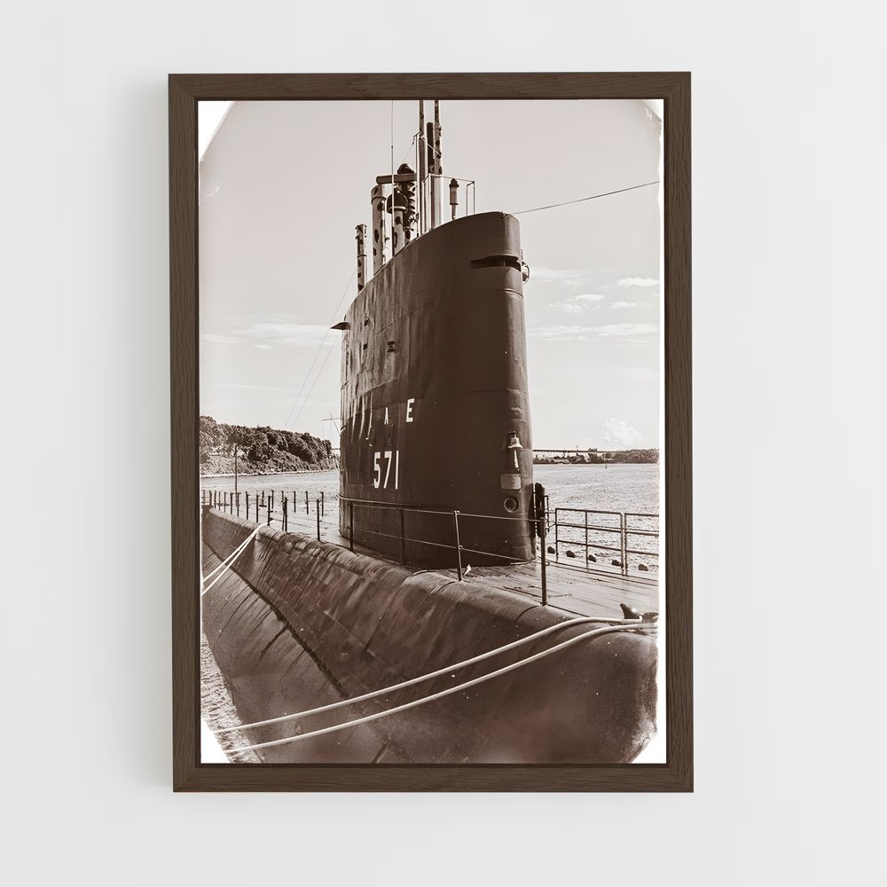ap-uss nautilus-1 cadre Bois foncé