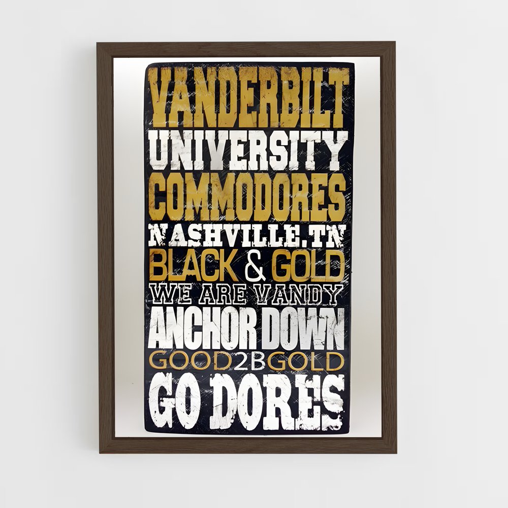 ap-vanderbilt commodores-2 cadre Bois foncé