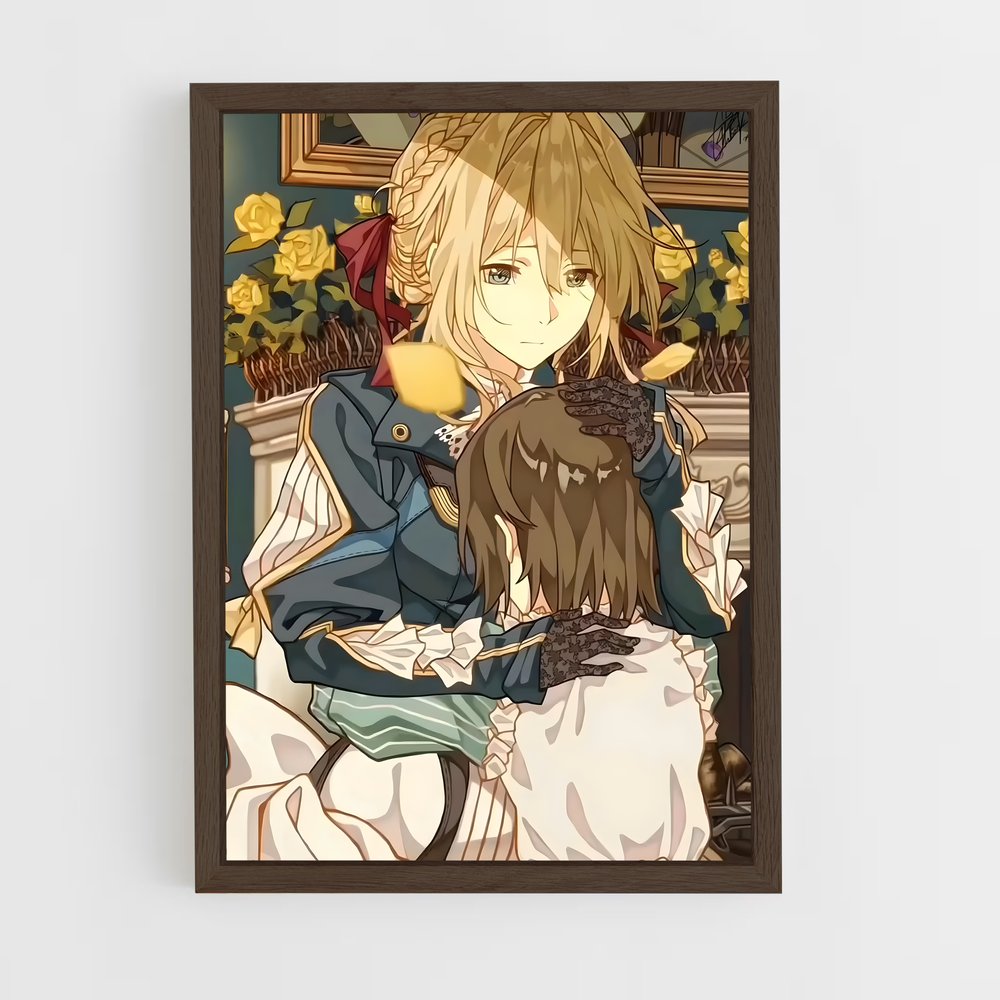 ap-violet evergarden*-9 cadre Bois foncé