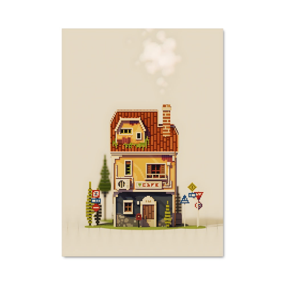 Poster Maison Voxel