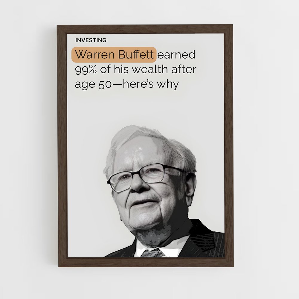 ap-warren buffett-3 cadre Bois foncé