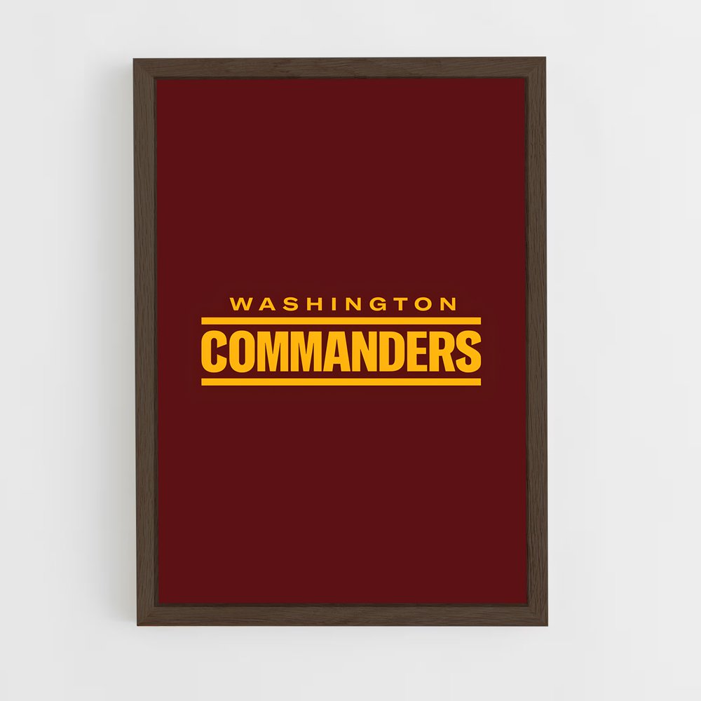 ap-washington commanders-2 cadre Bois foncé