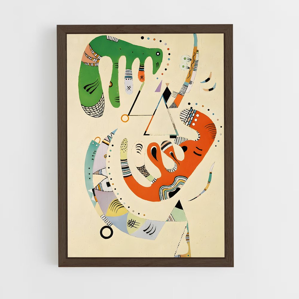 ap-wassily kandinsky-3 cadre Bois foncé