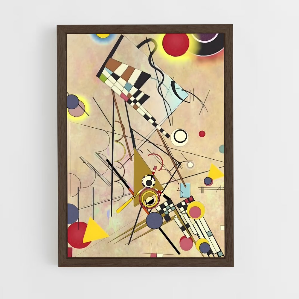 ap-wassily kandinsky-4 cadre Bois foncé
