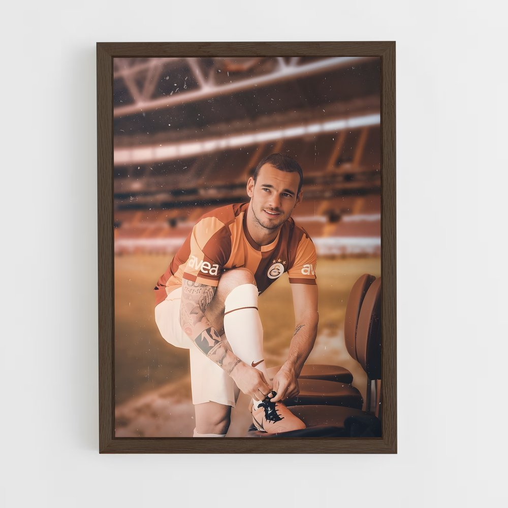 ap-wesley sneijder-4 cadre Bois foncé