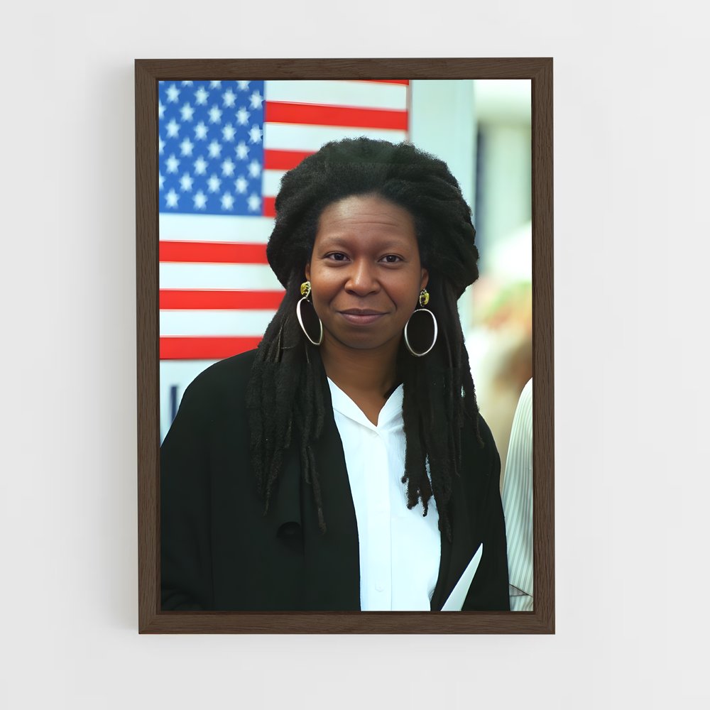 ap-whoopi goldberg-5 cadre Bois foncé