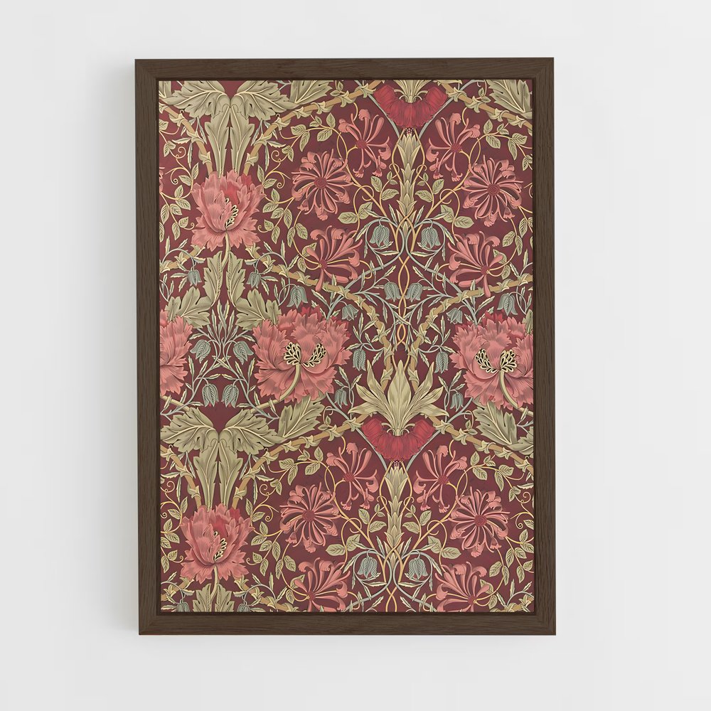 ap-william morris patterns-10 cadre Bois foncé