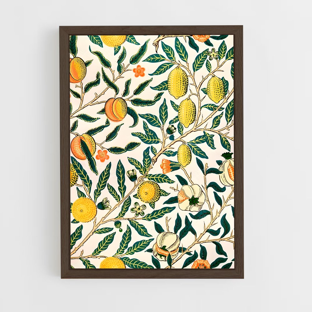 ap-william morris patterns-5 cadre Bois foncé