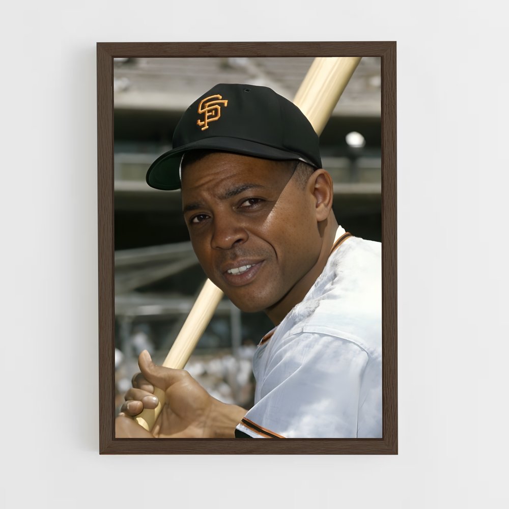 ap-willie mays-2 cadre Bois foncé