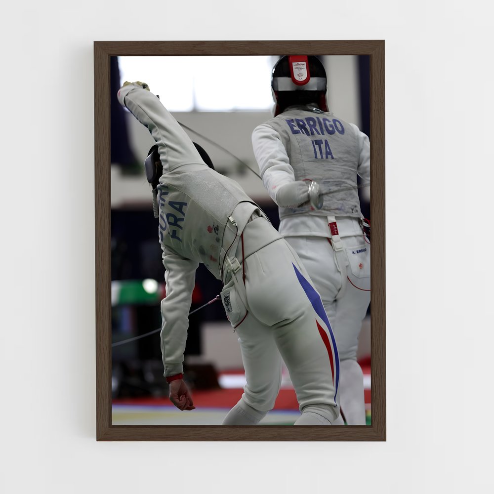 ap-world cup fencing-3 cadre Bois foncé