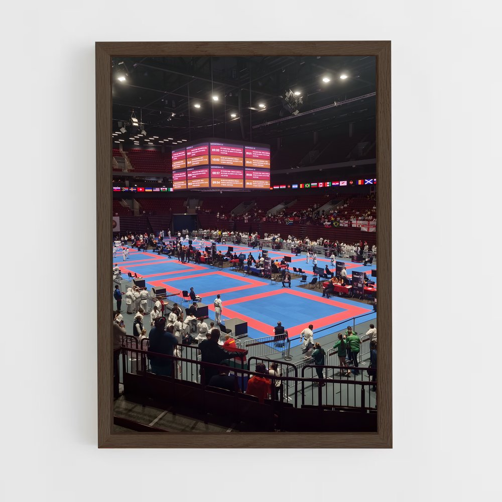 ap-world karate championships-1 cadre Bois foncé