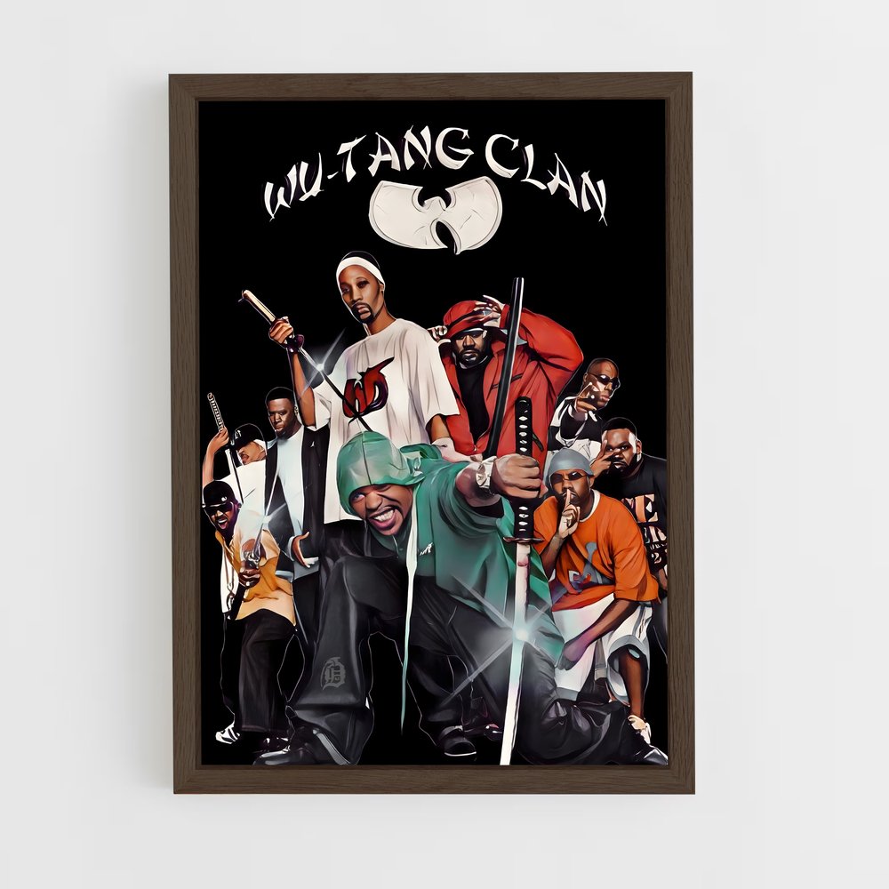 ap-wu-tang clan-3 cadre Bois foncé
