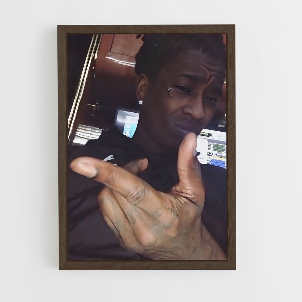 ap-young thug-2 cadre Bois foncé