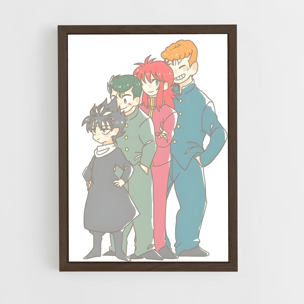 ap-yu yu hakusho-3 cadre Bois foncé