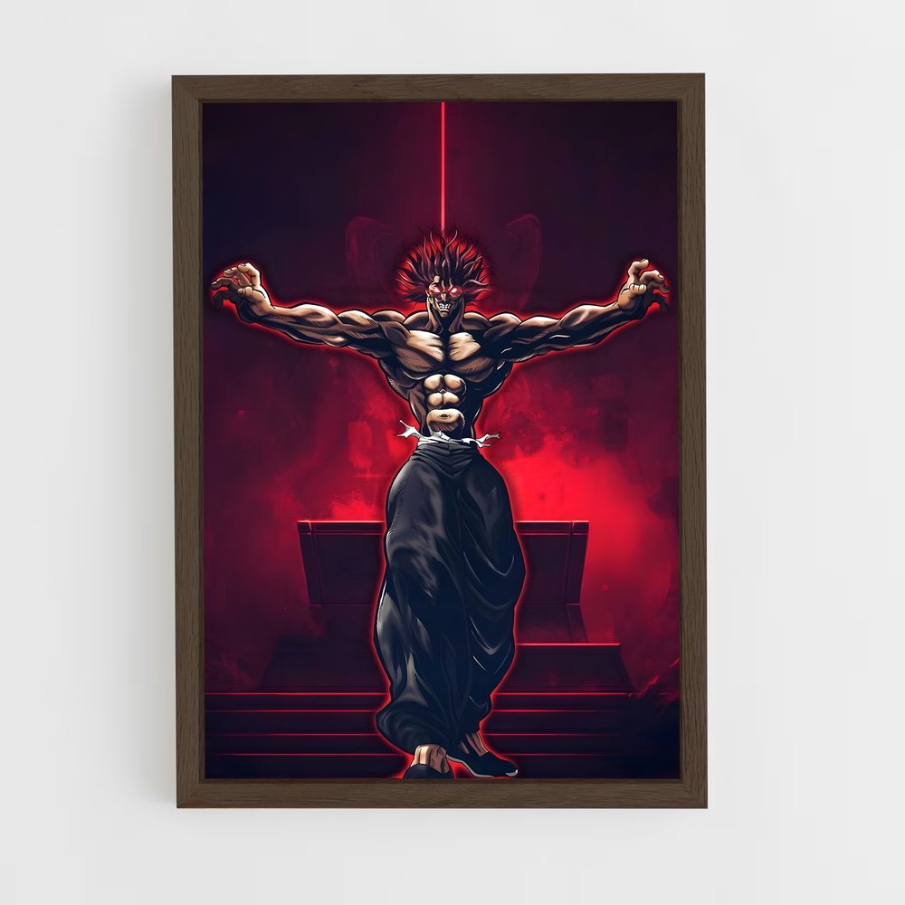 ap-yujiro hanma-4 cadre Bois foncé